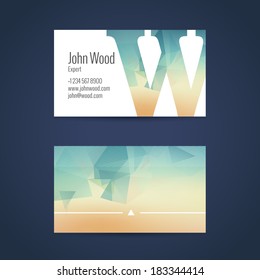 business card vector business card template with modern triangle pattern letter w business card vector white star texture abstraction scene glass performance fashionable empty employment shine contour