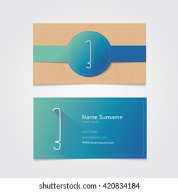 Business Card vector template, Number 3 logo