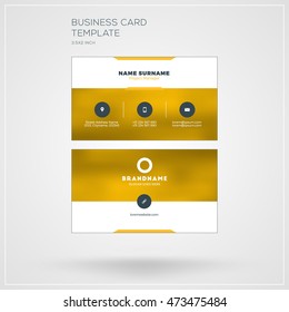 Business Card Vector Template. Personal Visiting Card with Company Logo. Clean Flat Design. Vector Illustration