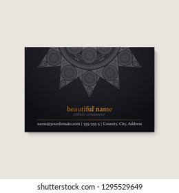 Business Card. Vintage decorative elements