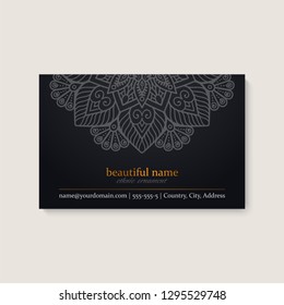 Business Card. Vintage decorative elements