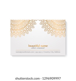 Business Card. Vintage decorative elements