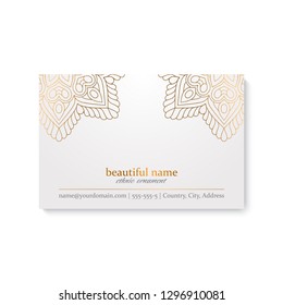 Business Card. Vintage decorative elements