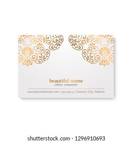 Business Card. Vintage decorative elements