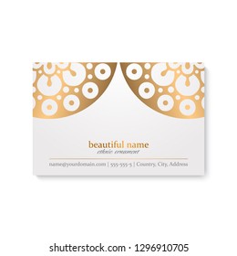 Business Card. Vintage decorative elements