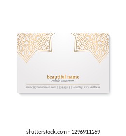 Business Card. Vintage decorative elements