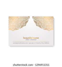 Business Card. Vintage decorative elements