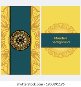Business card. Vintage decorative elements. For yoga, relax. Vector illustration