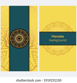 Business card. Vintage decorative elements. For yoga, relax. Vector illustration