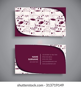 Business Card. Vintage decorative elements