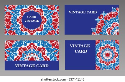 Business card. Vintage decorative elements. Hand drawn background. Islam, Arabic, Indian, ottoman motifs.