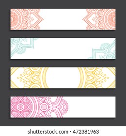 Business Card. Vintage decorative elements. Ornamental floral business cards, oriental pattern, vector illustration. Islam, Arabic, Indian, turkish, pakistan, chinese, ottoman motifs