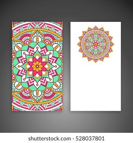 Business card. Vintage decorative elements.