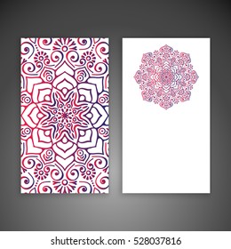 Business card. Vintage decorative elements.