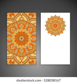 Business card. Vintage decorative elements.