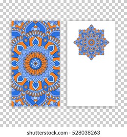 Business card. Vintage decorative elements.