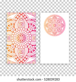 Business card. Vintage decorative elements.
