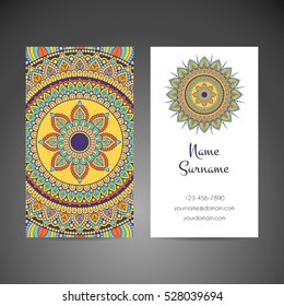Business card. Vintage decorative elements.