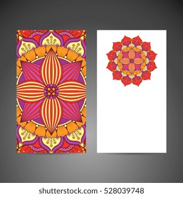 Business card. Vintage decorative elements.