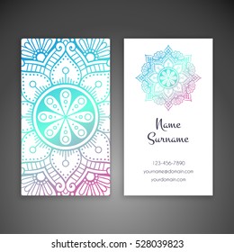 Business card. Vintage decorative elements.