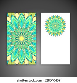 Business card. Vintage decorative elements.