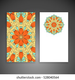 Business card. Vintage decorative elements.
