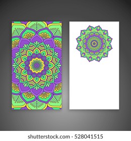 Business card. Vintage decorative elements.