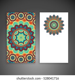 Business card. Vintage decorative elements.