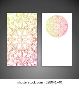Business card. Vintage decorative elements.