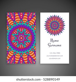 Business card. Vintage decorative elements.