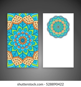 Business card. Vintage decorative elements.