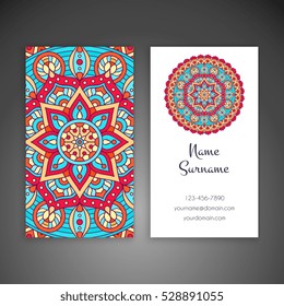 Business card. Vintage decorative elements.