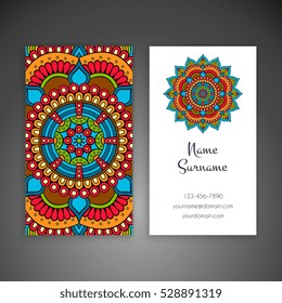 Business card. Vintage decorative elements.