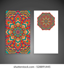 Business card. Vintage decorative elements.