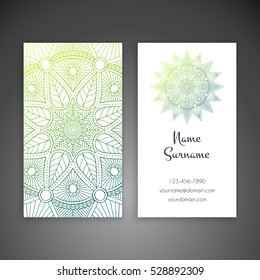 Business card. Vintage decorative elements.
