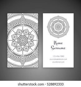 Business card. Vintage decorative elements.