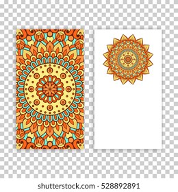 Business card. Vintage decorative elements.
