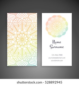 Business card. Vintage decorative elements.