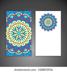 Business card. Vintage decorative elements.