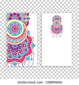 Business card. Vintage decorative elements.