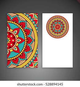 Business card. Vintage decorative elements.
