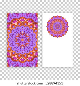 Business card. Vintage decorative elements.
