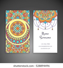 Business card. Vintage decorative elements.