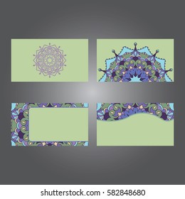 Business card. Vintage decorative elements.