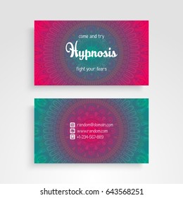 Business Card. Vintage decorative elements. Ornamental floral business cards or invitation with mandala