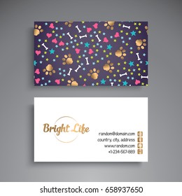 Business Card. Vintage decorative elements. Ornamental floral business cards, oriental pattern, vector illustration