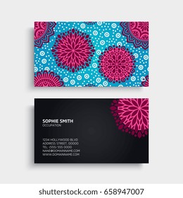 Business Card. Vintage decorative elements