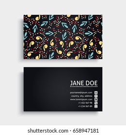 Business Card. Vintage decorative elements
