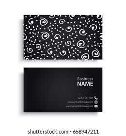 Business Card. Vintage decorative elements