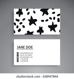 Business Card. Vintage decorative elements